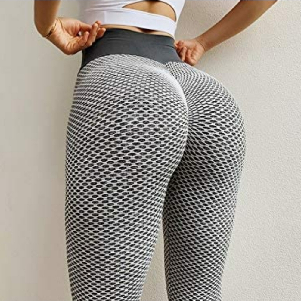 Gray Butt Lifting Tik Tok Leggings